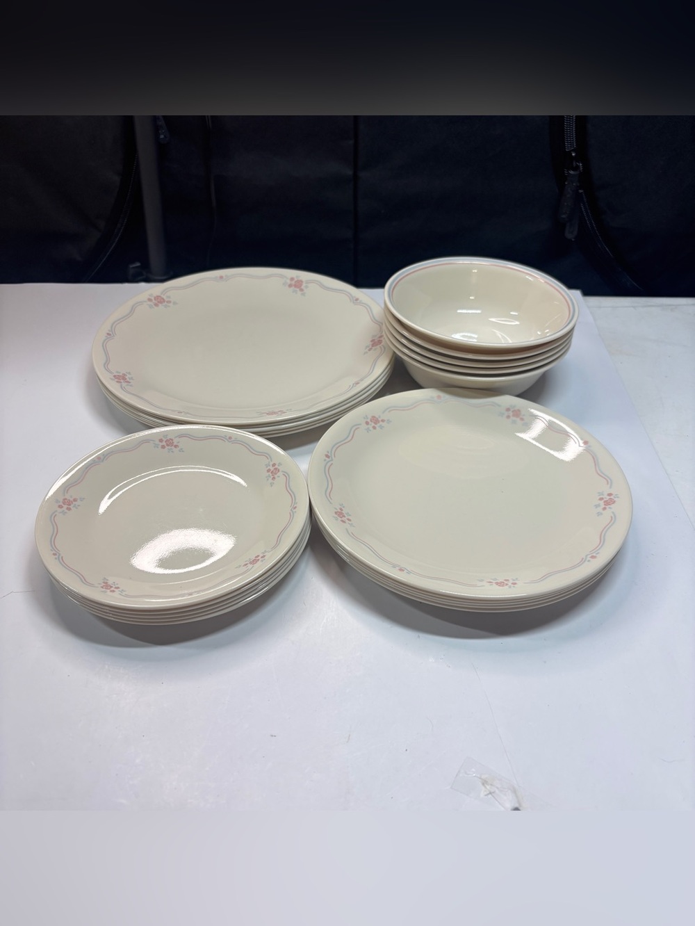 Vintage Corelle English Breakfast Dinnerware Set Corning 20 Pc Plates Bowls